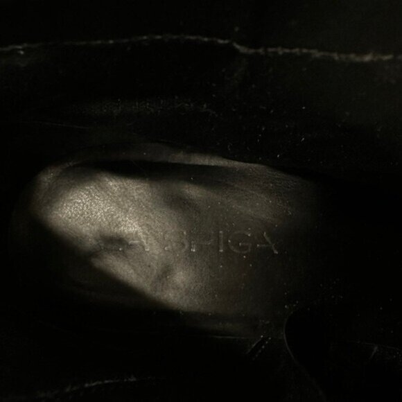 Via Spiga US 8 / 38 Ankle Boots Booties Black Leather Moto Biker Buckles Classic - Picture 11 of 12